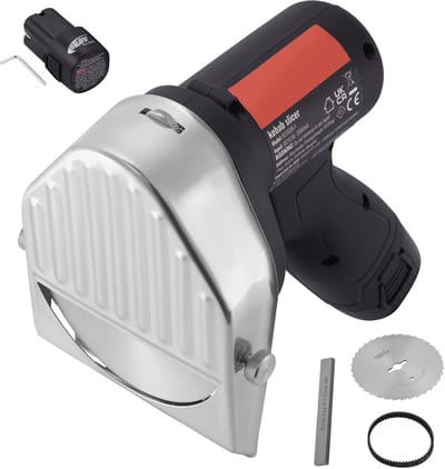 Professioneel Turks Barbecuemes, 21 x 13 x 20 cm, 80 W Motor, Roestvrij Stalen Messen, 0 - 8 mm Instelbare Dikte, Verwijderbaar