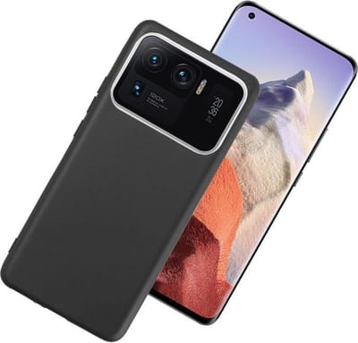 MobyDefend Hoesje - Geschikt voor Xiaomi Mi 11 Ultra - TPU Backcover - Mat Zwart