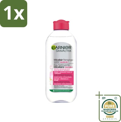 1 x Garnier - SkinActive - Micellair Reinigingswater - Droge & Gevoelige Huid - Hydraterend & Reinigend - 400 ml- Micellair Reinigingswater - Droge Huid - Gevoelige Huid - Make-up Verwijderen - Reinigen Zonder Spoelen