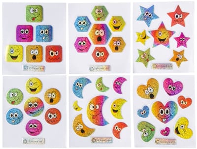 Duckiez stickers Emoties Glitter - 100 stuks