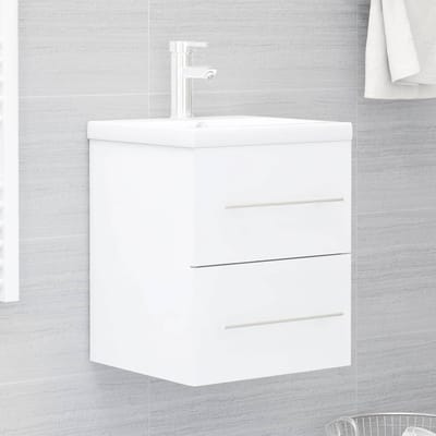 vidaXL - Wastafelkast - 41x38,5x48 - cm - bewerkt - hout - wit