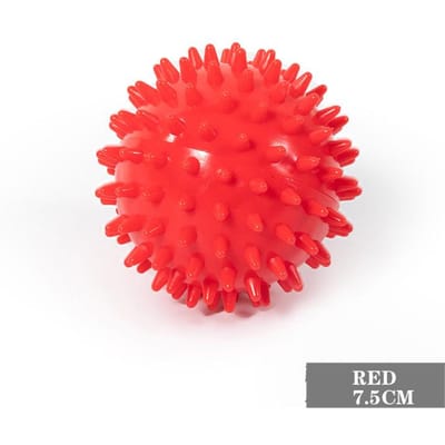 Duurzame PVC Prikkelige Massagebal Trigger Point Sport Fitness Hand Voet Pijnverlichting Plantar Fasciitis Verlichter Egel 9cm Ballen 7.5cm Red red