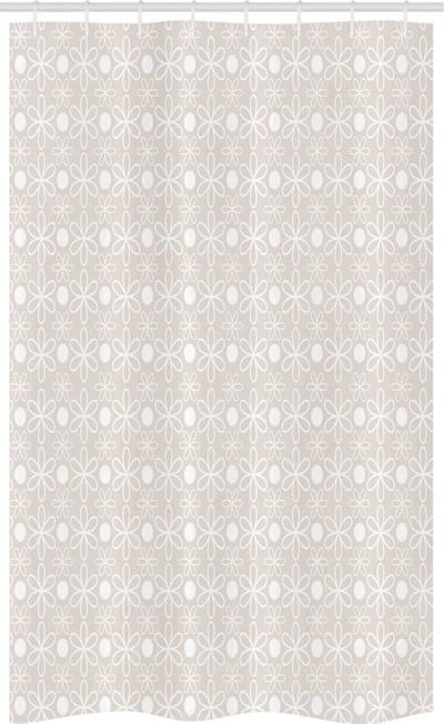 ABAKUHAUS Douchegordijn – 120x180 – Pastel Mauve/Wit – Waterafstotend