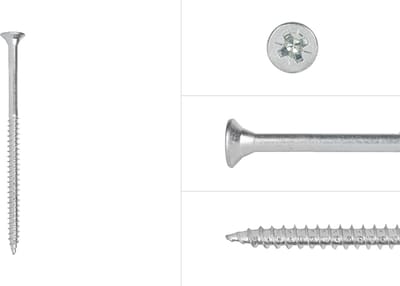 Wovar Spaanplaatschroeven Verzinkt 6 x 110 mm Pozidrive Deeldraad | Doos 100 Stuks