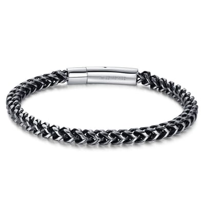 Twice As Nice Armband in edelstaal, vierkante gourmet 21cm