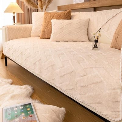 Verdikken Pluche Bankovertrek Effen Kleur Antislip Bankkussen Combinatie Bankhanddoek Voor Woonkamer Meubels Moderne Woondecoratie 1pc 45x45 pillowcase