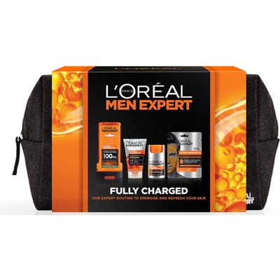 L'Oreal Paris Men Expert Fully Charged Washbag 4-delige geschenkset voor hem
