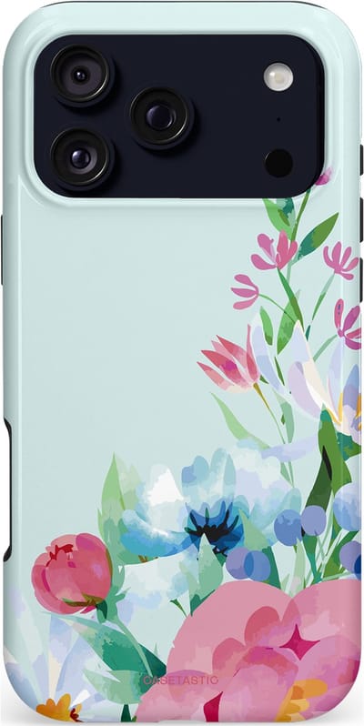 Casetastic hoesje geschikt voor Apple iPhone 17 Pro Max - MagSafe - Dubbellaagse bescherming - Dagdroom in bloei - Fashion Case - Lichtgrijs Lichtroze