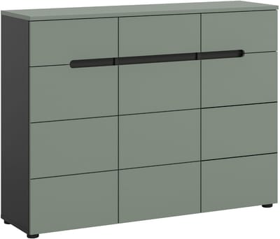 Schoenenkast Canu Xonox - Chipboard - 120x94x37 Cm - Smoke Green - Xonox - Schoenenkast - Grijs; Groen - Spaanplaat
