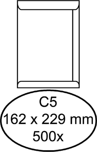 Envelop quantore akte c5 162 x 229 100 gr wit