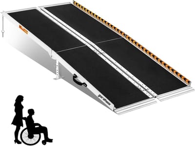 Draagbare Drempelhulp voor Rolstoelen en Rollators - Extra Breed 80cm Antislip Oprijplaat 152cm