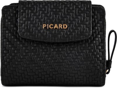 PICARD Leren portemonnee Day Trip 1 Zip Wallet Black zwart