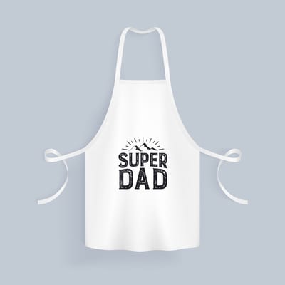 Akyol - super dad Keukenschort - Papa - vader - cadeau - vaderdag - 82 bij 71 cm