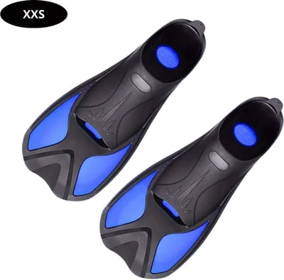 Bovista Zwemvliezen Voor Kinderen & Volwassenen - Flippers - Zwemflippers - Snorkelset - Zwart + Blauw - Maat XXS