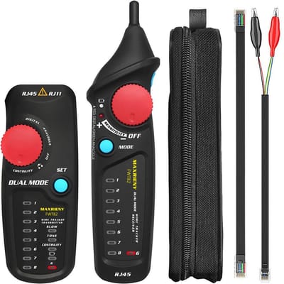 MAXRIENY FWT82 numérique et analogique double Mode câble réseau Tracker fil Toner RJ45 RJ11 Ethernet LAN noir