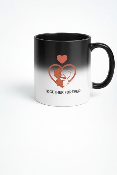 Magische Mok 'Together Forever' met Knuffelberen - Warmtegevoelige Liefdesmok Cadeau