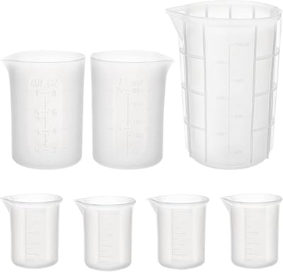 Maatbekerset voor Epoxyhars, met Schaalverdeling, voor Knutselen, Sieraden Maken, Gietvormen, Mallen