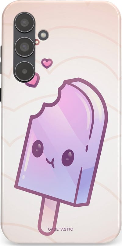 Casetastic Hoesje Geschikt voor Samsung A55 - Stijlvolle Beschermende Duo-layer Case - Zacht Paars IJs