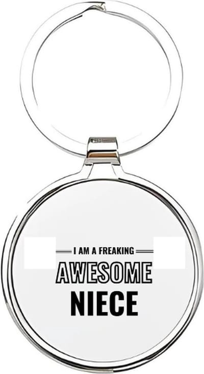 Akyol - i am an freaking awesome niece Sleutelhanger - Nicht - de leukste nicht - nicht sleutelhanger - sleutelhanger - sleutelhanger voor nichten - familie sleutelhanger - verjaardagscadeautje - cadeau voor de liefste nicht - cousin - 4 x 7,5 CM