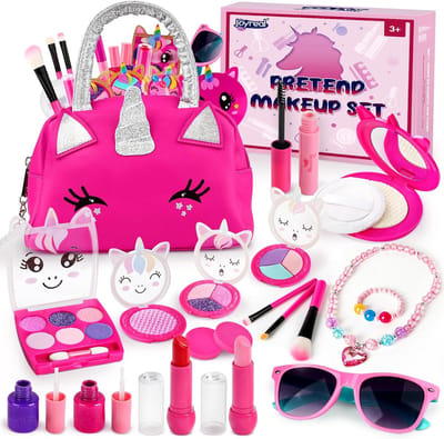 Doe alsof make-up set voor meisjes - 20 stuks speelgoed make-up voor kinderen - Cosmetisch rollenspel cadeau voor 3-5 jaar oud