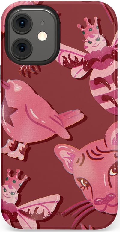 Casetastic Hoesje Geschikt voor Apple iPhone 12 Mini - Stijlvolle Beschermende Duo-layer Case - Luxe dieren