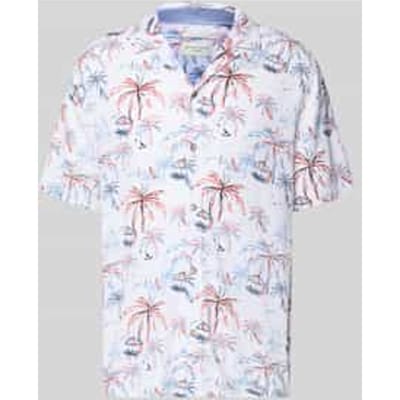 regular fit vrijetijdsoverhemd van mix van viscose en linnen