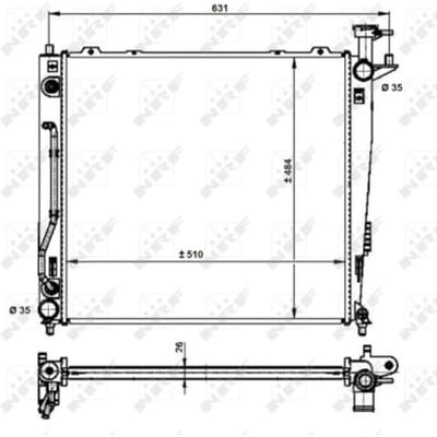 Radiator, motorkoeling NRF 59201