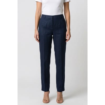 Brooks Brothers Front Trousers Linen Indigo Größe: XS | Stoffhosen Outlet | Damen | Blau