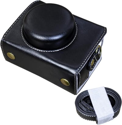 Camera Case voor Sony ZV1F Digitale Camera - PU Leer Bescherming met Verstelbare Schouderriem - Zwart, Duurzaam en Stijlvol