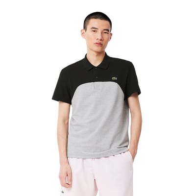 Lacoste Herenpoloshirt met kleurblok (Grijs)