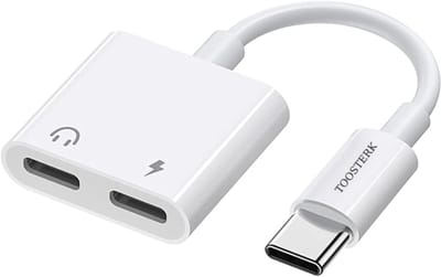 2-in-1 USB-C Splitter Adapter | Type-C Vrouwelijk naar Audio & Snelladen | DAC Hoofdtelefoon Adapter – Geschikt voor USB-C Apparaten