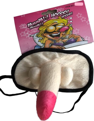 Partychimp Piemel Oogmasker Vrijgezellenfeest Dames voor bij Carnavalskleding Heren Carnavalskleding Dames Carnaval Accessoires Carnaval-Roze/Beige-Polyester