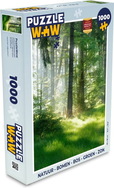 Puzzel Natuur - Bomen - Bos - Groen - Zon - Gras - Planten - Legpuzzel - Puzzel 1000 stukjes volwassenen