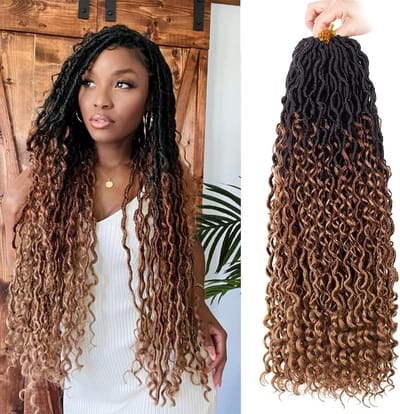 Haarextensies Krullen - Boheemse Vlechten - Nieuwe Look - Voorgelust Design - 45 cm Lengte - Drie Tinten