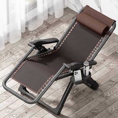 ComfortZero Relax Ligstoel Opvouwbaar Verstelbaar 178x65x25 cm Zero Gravity Tuin Ligstoel Balkon Camping Stoel met Kussen en Stalen Frame – Casa Dorada