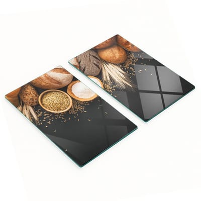 Decoratieve glazen snij- en serveerplanken voor brood en tarwe, 2x30x52 cm