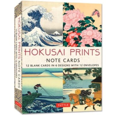 Hokusai Prints Note Cards - 12 Cards: 12 Blank Cards In 6 Lovely Prints (2 Each) - Katsushika Hokusai