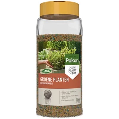 Pokon Voedingskorrels voor Groene Planten  - 800gr - 180 dagen voeding - Plantenvoeding