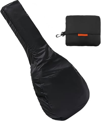 Elektrische Basgitaar Tas Regenhoes - Waterdichte Bescherming, Lichtgewicht Vouwontwerp, Zwart, Ideaal voor Muzikanten en Reizigers
