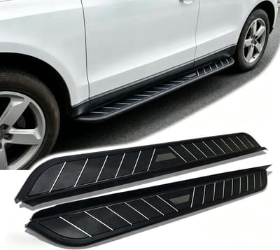 Treeplanken Set - Zijstappen Nerf Bars - Veiliger In- en Uitstappen - Geen Boor Installatie - 180 cm Lengte - Zwart