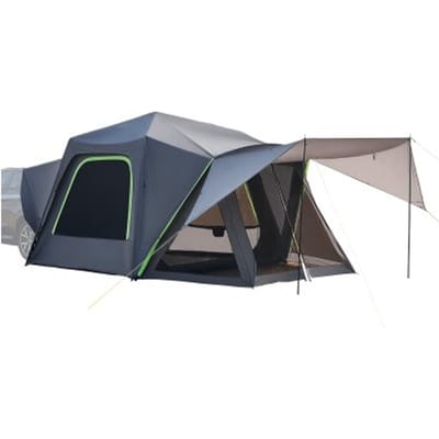 VEVOR SUV Tent Camping Auto Tent (305 x 310 x 230 cm) Waterdicht PU2000 Ruim Dubbellaags Ontwerp voor 5-8 Personen, SUV Kampeertent met Schaduwluifel & Gaasramen & Regendak & Tas