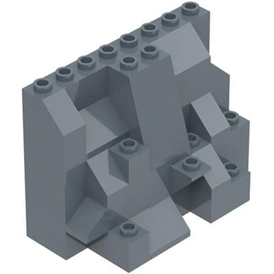 MOC 1 ST 6082W 8 Gaten Berg Bouwstenen Unieke Muur 6083 Rots Paneel Component Stenen Compatibel Deeltje Speelgoed Kinderen Cadeaus