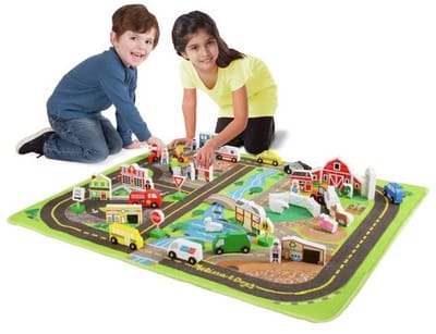 Melissa & Doug DELUXE SPEELSET MET STRAATKLEED