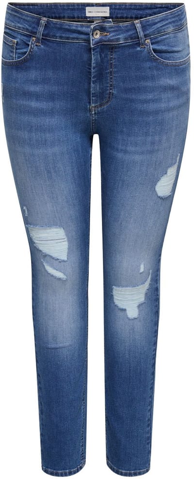 ONLY Carmakoma Skinny fit jeans CARWILLY Mid waist Skinny fit Enkel lengte Jeans