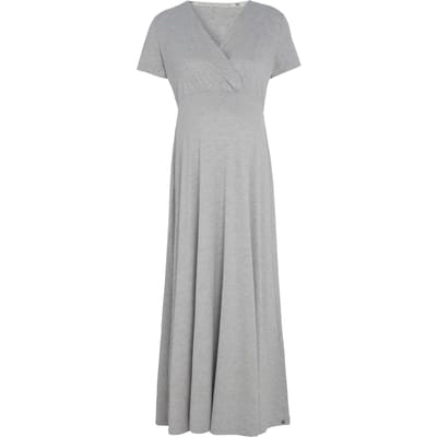 Baby's Only - Zwangerschapsjurk Glow Dusty Grey - Positiejurk - Maxi jurk gemaakt uit 96% viscose en 4% elastaan - Jurk met borstvoedingsfunctie - S/M