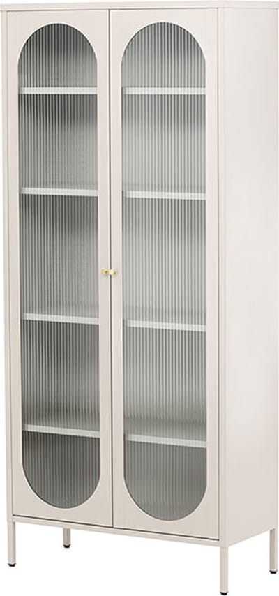 Lima vitrinekast 2 deuren beige.
