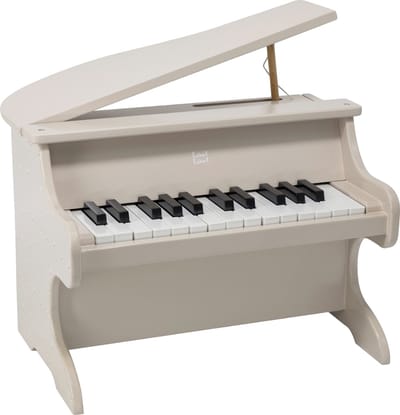 Label Label - Houten Piano - Nougat - 15 Witte en 10 Zwarte Toetsen - Open Vouwbare Vleugel - Geschikt voor Kindjes vanaf 3 Jaar