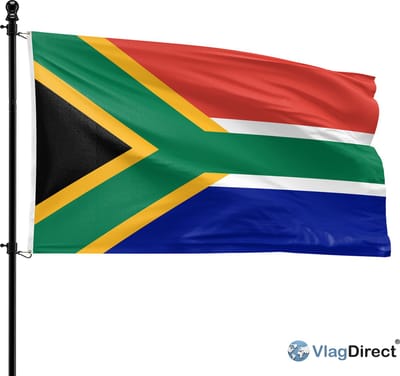 VlagDirect - Zuid-Afrikaanse vlag - Zuid-Afrika vlag - 90 x 150 cm.