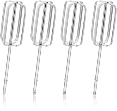 Dailygoods - 4 Stuks Roestvrij Stalen Kloppers voor Handmixers