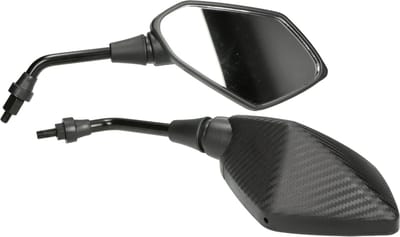 Mezoly Spiegelset EVO Piaggio Zip - Motor Spiegels Carbon Look - Brommer Spiegel Universeel